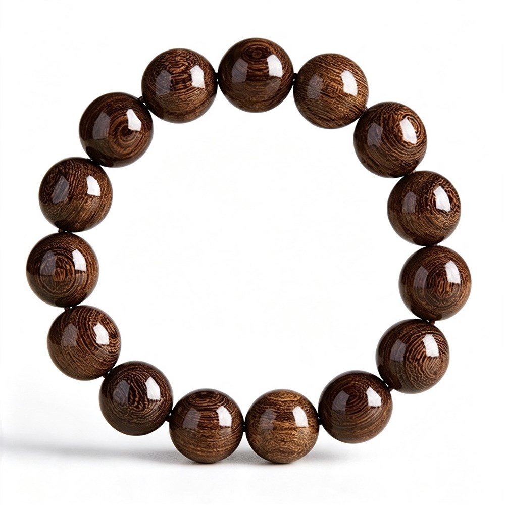 Golden Silk Sandalwood Prayer Beads Bracelet